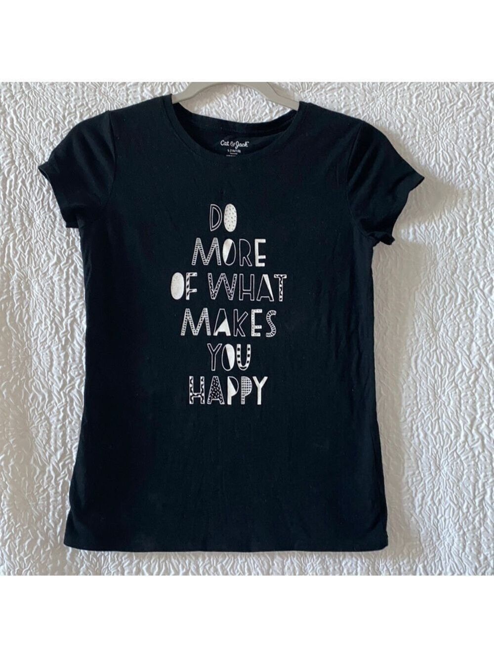 Cat & Jack "Do More Of What Makes You Happy" Graphic Short Sleeve T-Shirt